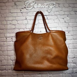 Tory Burch Taylor Tote Large Carryall Shopper Desert Spice Tan Brown